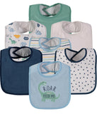 Bon Bebe Baby Boys 7-Pack Bibs with Waterproof Backing