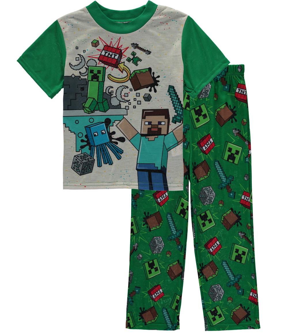 Minecraft Boys 6-12 Short Sleeve 2-Piece Pajama Set