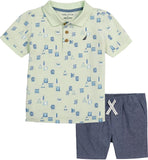 Nautica Boys 12-24 Months Flag Polo Short Set