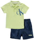 Calvin Klein Boys 12-24 Months Polo Short Set