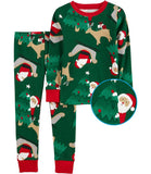 Carters Boys 0-24 Months 2-Piece Santa 100% Snug Fit Cotton PJ Set