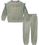 Juicy Couture Girls 12-24 Months Juicy Ruffle Jogger Set