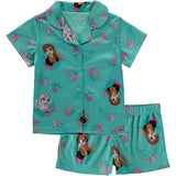 Disney Girls 4-10 Frozen 2-Piece Coat Sleep Shirt with Shorts Pajama Set