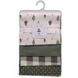 Rene Rofe Unisex 4-Pack Flannel Receiving Baby Blankets
