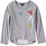 Delias Girls 4-6X Star Sequin Pocket Raglan Shirt
