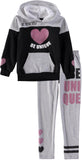 Pink Velvet Girls 7-16 Screen Printed Glitter Legging Set