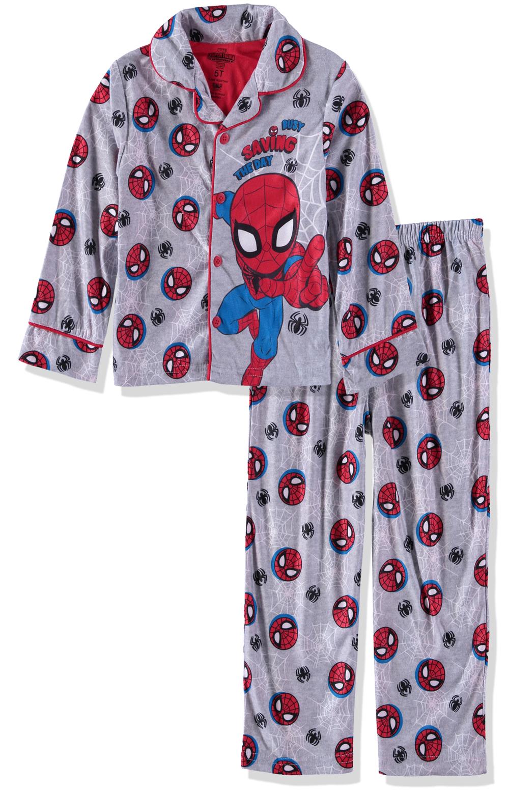 Marvel Boys 2T-4T Spiderman Coat Pajama Set