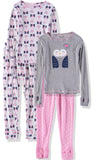Rene Rofe Girls 2T-4T Owl 4 Piece Pajama Set