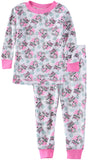 Mon Petit Girls 2T-4T Printed Waffle Thermal Pajama Set