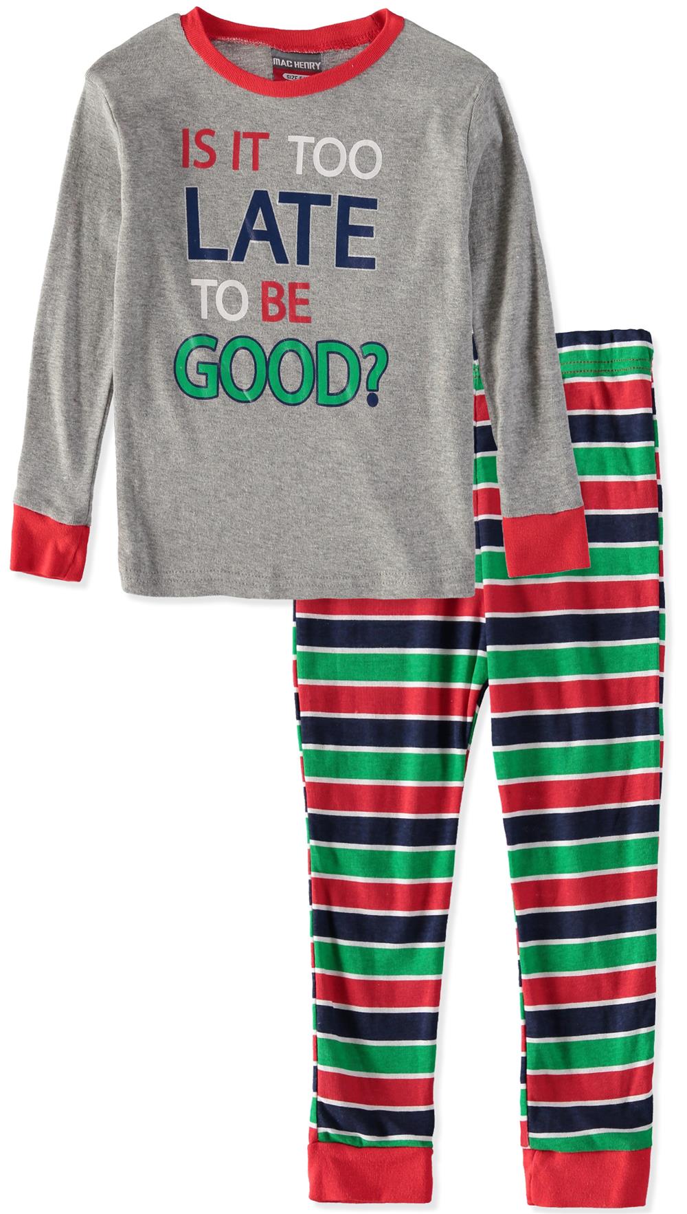 Mon Petit Boys 2T-4T Christmas Cotton Pajama Set
