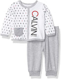Calvin Klein Logo Snap Close Cardigan Pant Set