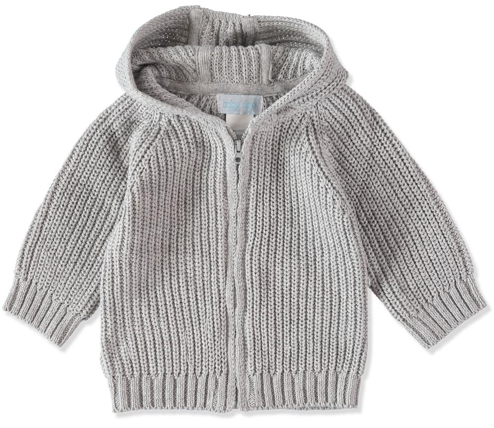 Baby Dove Hood Zip Cable Knit Sweater