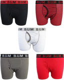 B.U.M. Equipment Boys 8-20 Underwear - Cotton Boxer Briefs (5 Pack)