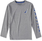 Nautica Boys 8-20 Long Sleeve Stack Logo T-Shirt