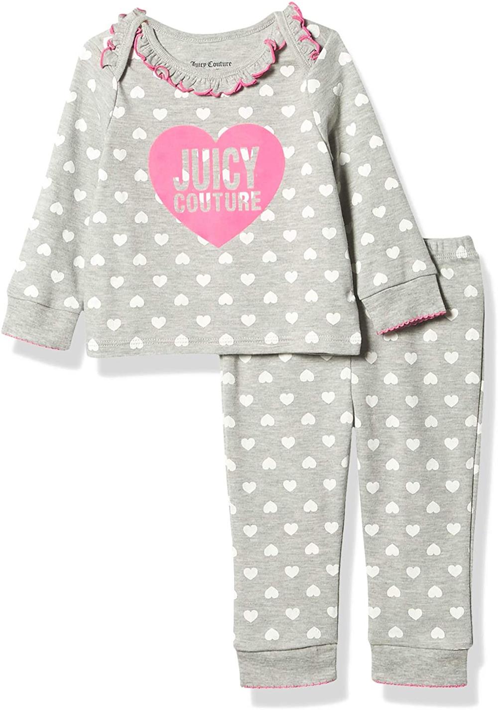 Juicy Couture Girls 0-9 Months Heart Ruffle Pant Set