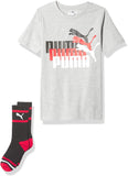 PUMA Boys 8-20 Short Sleeve T-Shirt and Sock Set