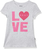 DKNY Girls 7-16 Love Heart T-Shirt
