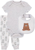 Rene Rofe Baby Girls 0-9 Months Bodysuit Pant Set with Bib