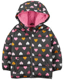 Carters Girls 4-6X Heart Puffer Jacket