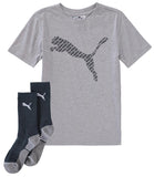 PUMA Boys 8-20 T-Shirt Sock Set