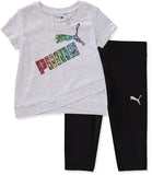 PUMA Girls 12-24 Months T-Shirt Capri Legging Set