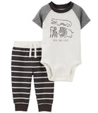 Carters Boys 0-24 Months 2-Piece Animals Bodysuit Pant Set