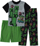 Minecraft Boys 6-12 3-Piece Pajama Set