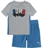 PUMA Boys 2T-4T T-Shirt Short Set