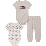Tommy Hilfiger Boys 0-9 Months 3-Piece Bodysuit Pant Set