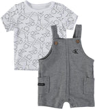 Calvin Klein Boys 0-9 Months 2-Piece Knit Shortall Set