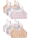 Cyndeelee Girls 7-14 Cotton 10-Pack Bra