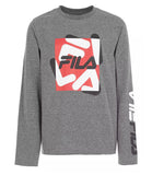 FILA Boys 8-20 Long Sleeve Box Tossed Logo Graphic T-Shirt