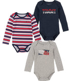 Tommy Hilfiger Boys 0-9 Months Tommy Long Sleeve 3-Pack Bodysuit