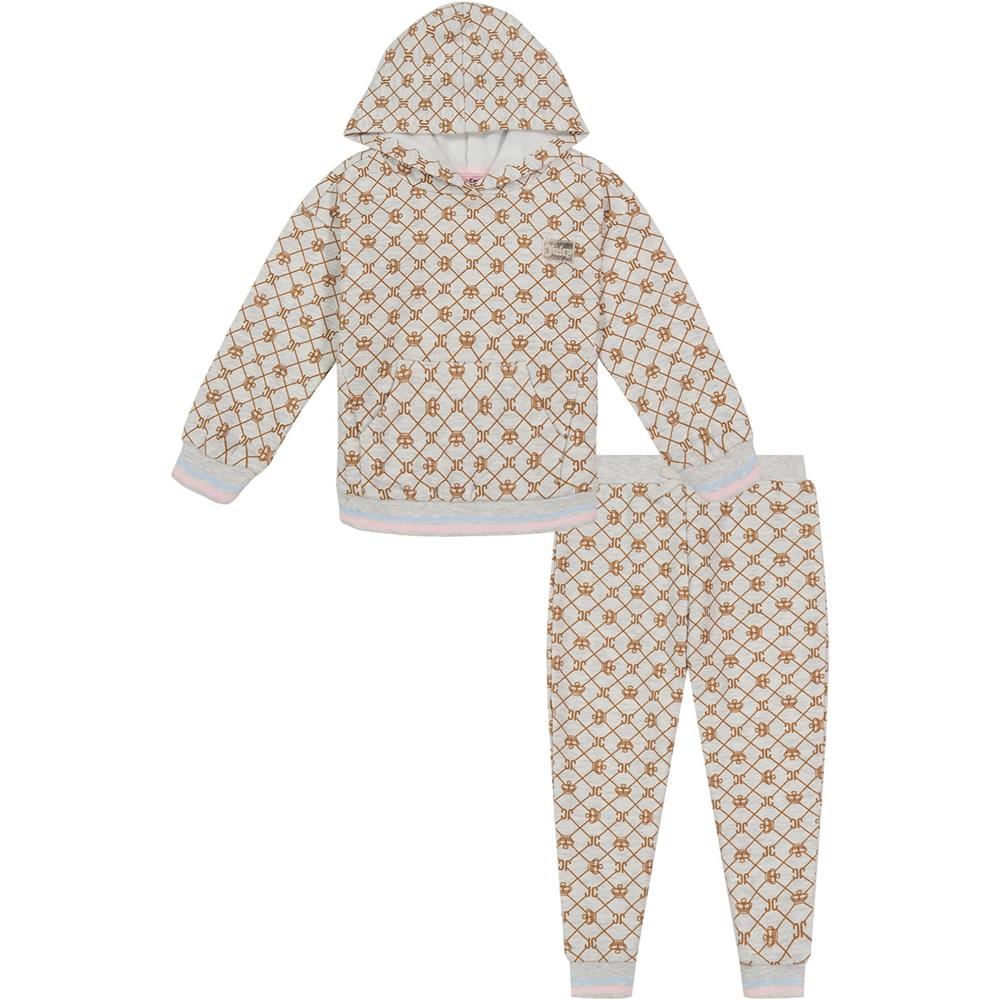 Juicy Couture Girls 7-16 Text Hoodie Jogger Set