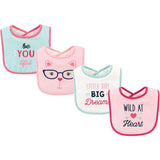 Luvable Friends Baby Cotton Terry 4 Pack Drooler Bib