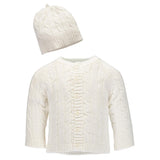 Baby Dove Girls 0-9 Months Cable Knit Cardigan & Beanie Set