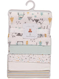 Rene Rofe Baby 5-Pack Flannel Baby Receiving Blanket