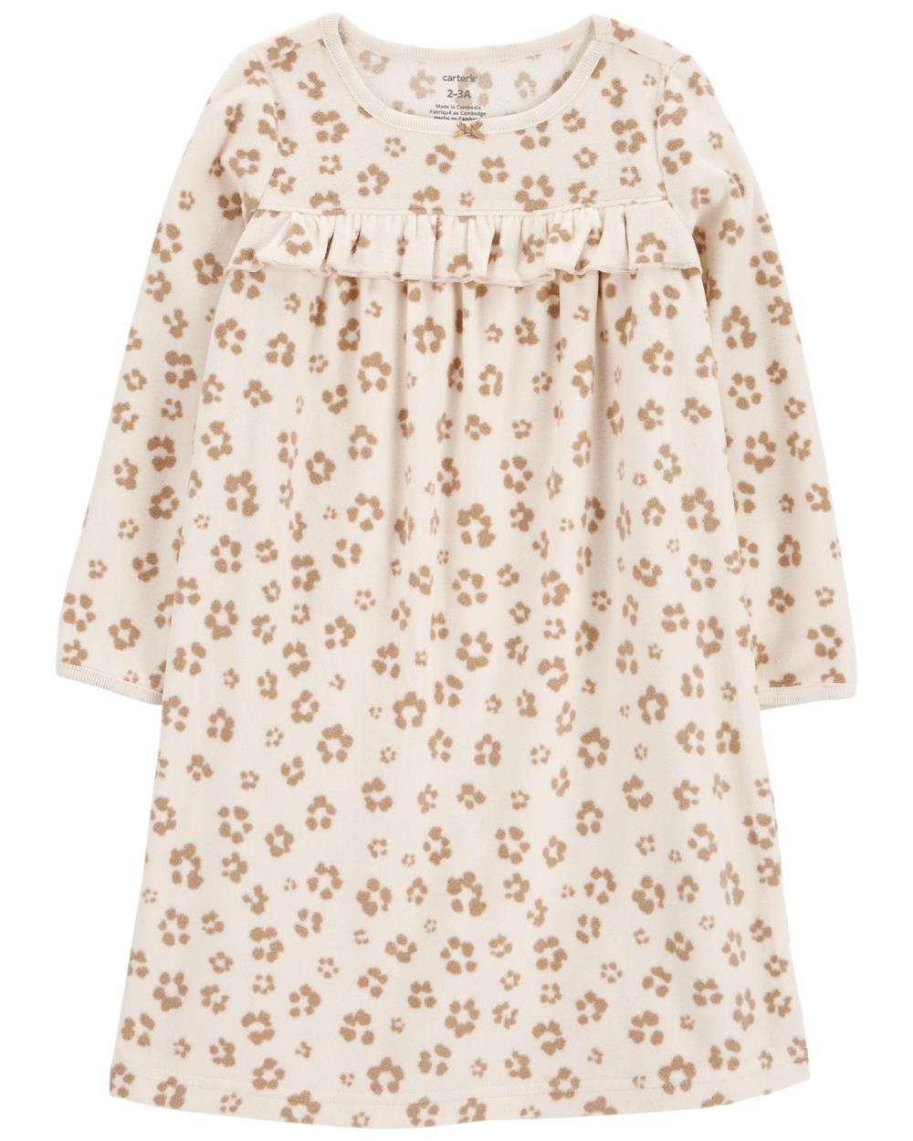 Carters Girls 2-6X Leopard Fleece Nightgown