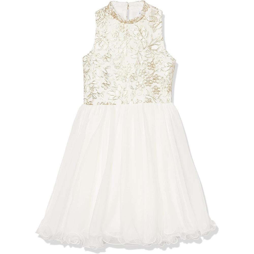 Speechless Girls 7-16 Mock Neck Embroidered Sleeveless Dress Speechless Girls 7-16 Mock Neck Embroidered Sleeveless Dress