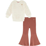 Juicy Couture Girls 7-16 Faux Fur Flare Pant Set