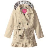 Pink Platinum Girls 7-16 Ruffled Trench Coat