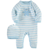 Baby Dove Bear Knit Coverall With Hat