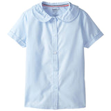 French Toast Girls Peter Pan Short Sleeve Button Down Shirt