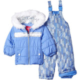 London Fog Girls 2T-4T Stripe Geo Snowsuit