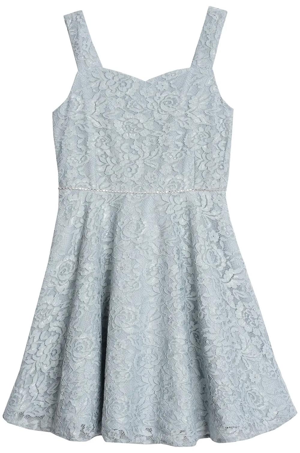 Pastourelle by Pippa & Julie Girls 4-6X Lace Dress - 4 / Light Blue Pastourelle by Pippa & Julie Girls 4-6X Lace Dress - 4 / Light Blue