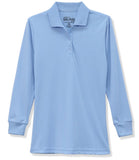 Galaxy Girls 4-6X Long Sleeve Polo School Uniform Shirt