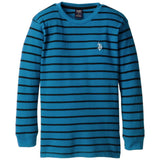 U.S. Polo Association Boys 4-7 Stripe Thermal Top