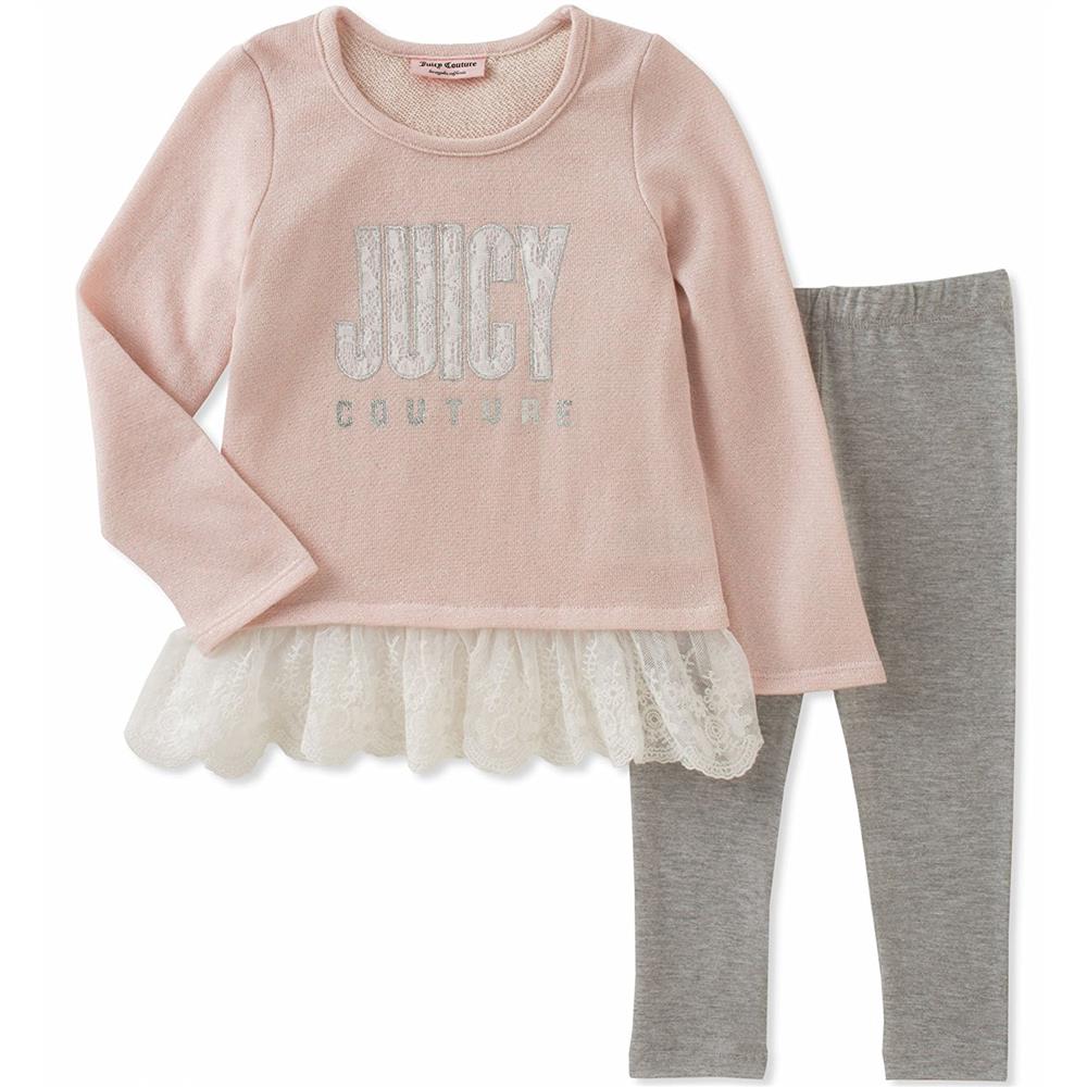 Juicy Couture Girls 12-24 Months Sparkle Lace Tunic Legging Set
