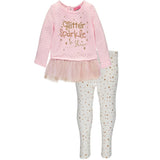 Kidtopia Baby Girls 12-24 Months Quilted Peplum Legging Set
