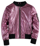 Urban Republic Girls 4-6x Metallic Glitter Bomber Jacket